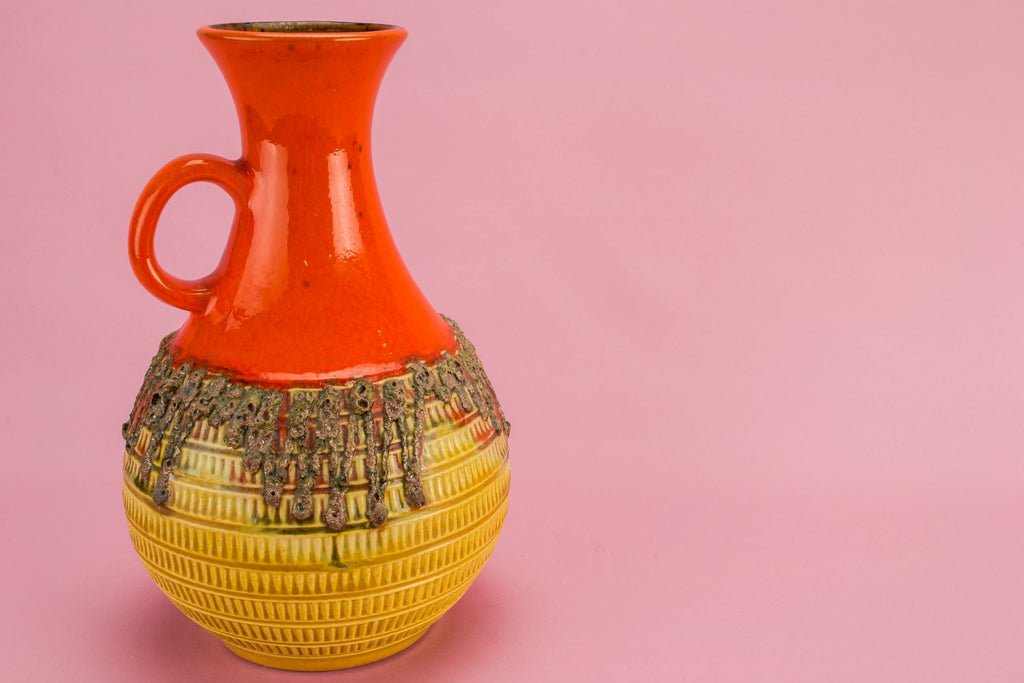 Lava basket ceramic jug