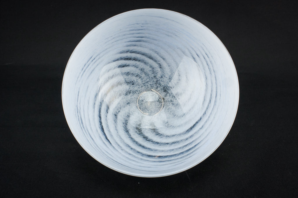 White  glass serving bowl