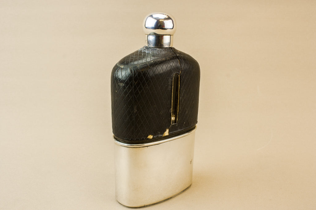 Silver & glass pocket flask