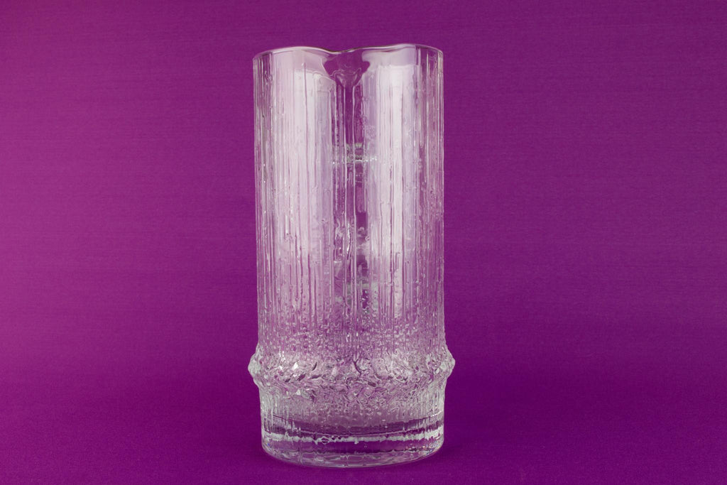 Iittala glass water jug, Finland 1970s