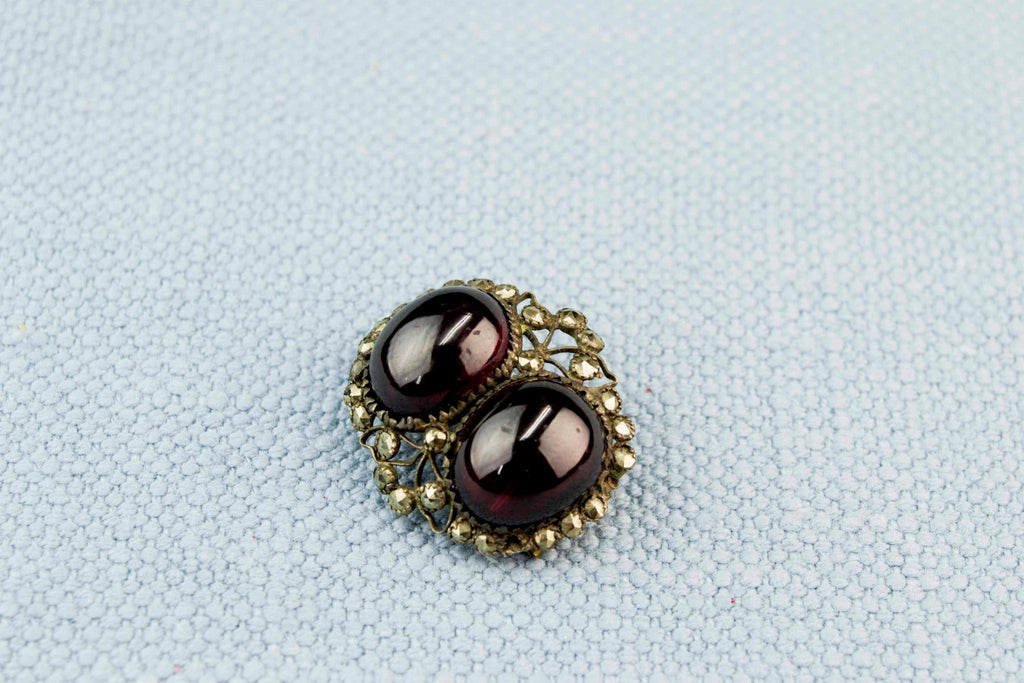 Georgian Garnet Brooch, English Early 18th Century